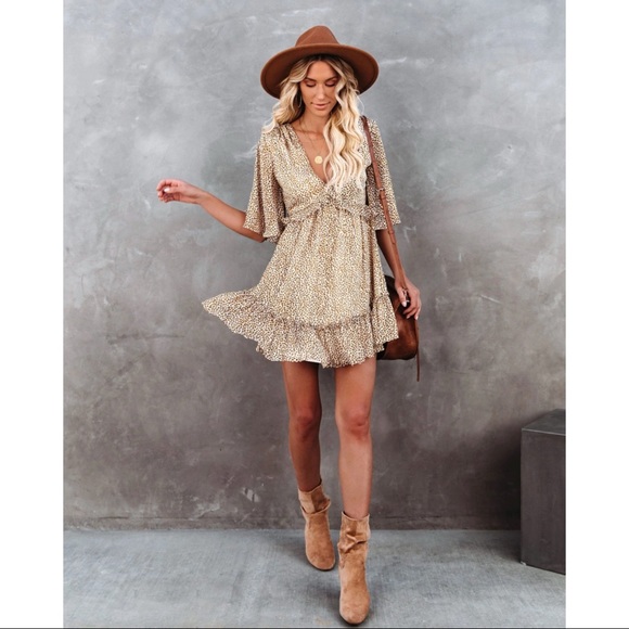 LAST ONE - STAREDOWN LEOPARD RUFFLE DRESS - Picture 6 of 11